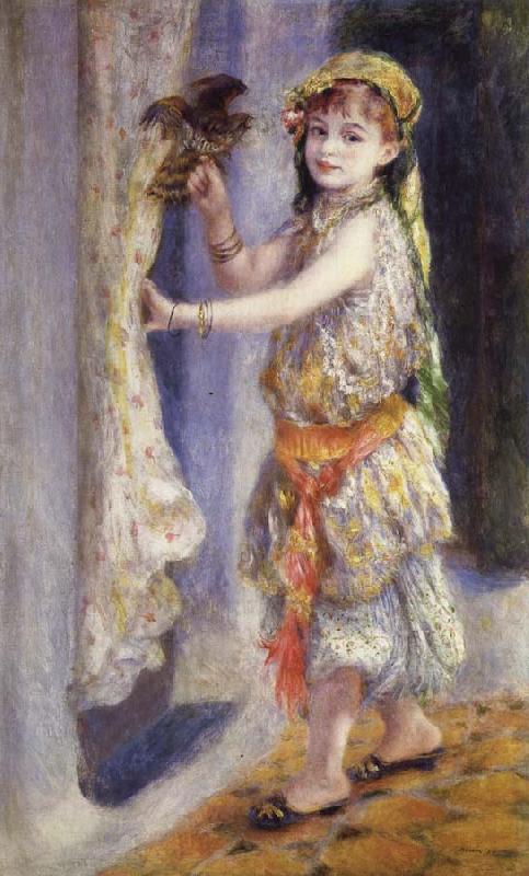 Pierre Renoir Young Girl with a Falcon oil painting picture
